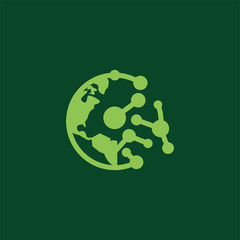 Science technology world icon design