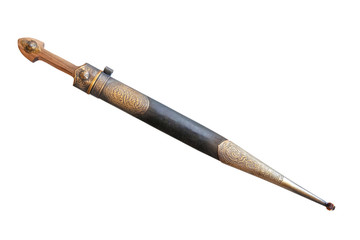 Georgian dagger on white background, isolated