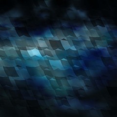 Dark BLUE vector background with set of hexagons.