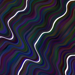Dark Blue, Red vector background with curved lines.