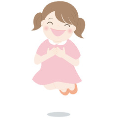 ジャンプしている女の子