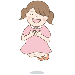 ジャンプしている女の子