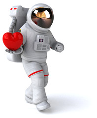 Fun astronaut - 3D Illustration