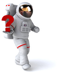 Fun astronaut - 3D Illustration