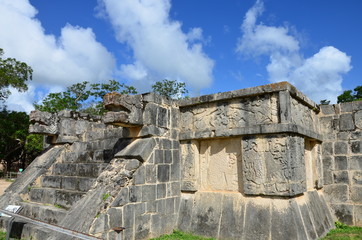 The mayan ruins of the temple