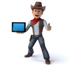 Fun Cowboy - 3D Illustration