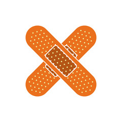 Adhesive plaster icon. Flat style vector EPS.