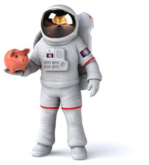 Naklejka premium Fun astronaut - 3D Illustration