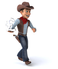 Fun Cowboy - 3D Illustration