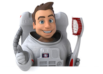 Fun astronaut - 3D Illustration © Julien Tromeur