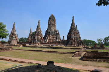 Fototapeta premium The temple in Ayutthaya in Thailand
