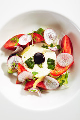 Salad of Fresh Vegetables and Ricotta Cheese with Herbs