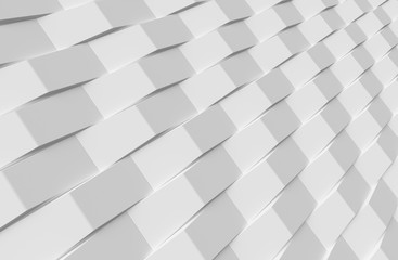 Abstract white decorative bricks background diagonal