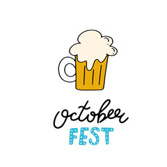  Octoberfest banner with text.calligraphy hand lettering with traditional symbols.Munich beer...