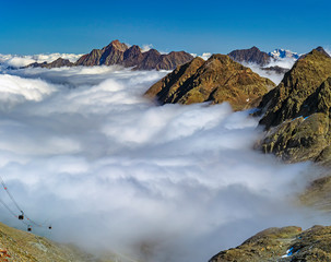 The view from the cable car station Eisgrat