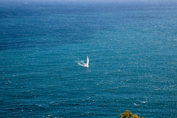 natural landscape of sea rocks and sand