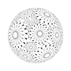 flowers lace ball black white