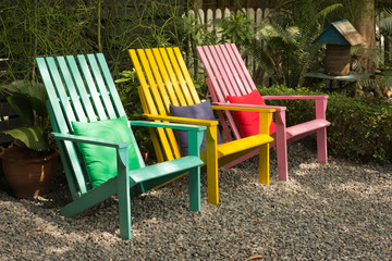 chairs in the garden