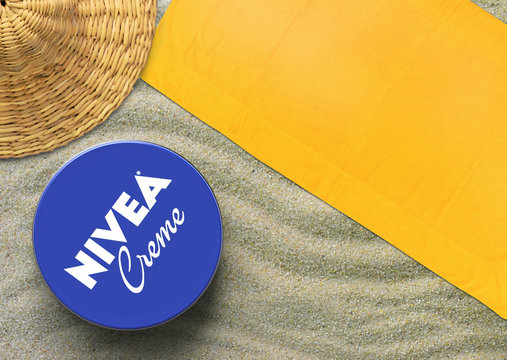 Nivea Creme on the beach