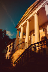 narrow street in the night