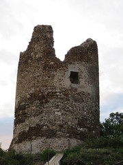 Naklejka premium the remains of a medieval tower