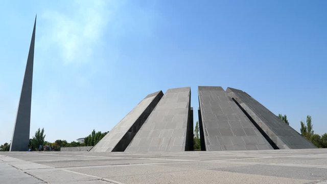 The Armenian Genocide Memorial complex on sunny day. Yerevan. Static