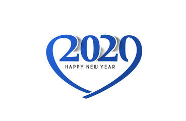 Happy New Year 2020 Text Typography Design Patter, Vector illustration.