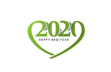 Happy New Year 2020 Text Typography Design Patter, Vector illustration.