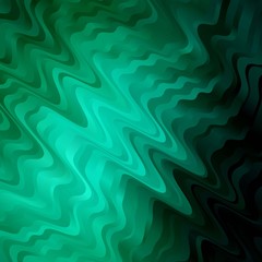 Light Green vector pattern with curved lines.