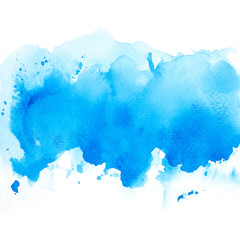 Obraz premium brush splash blue watercolor.creative image