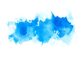 splash shades blue watercolor on paper background.