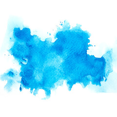 abstract watercolor background.splash color blue on paper.