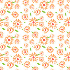 Flower seamless pattern background. Vector illustration.