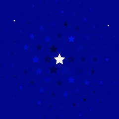 Light BLUE vector texture with beautiful stars. Blur decorative design in simple style with stars. Theme for cell phones.