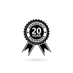 20 years experience web icon illustration isolated on white background
