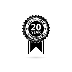 20 years experience web icon illustration isolated on white background