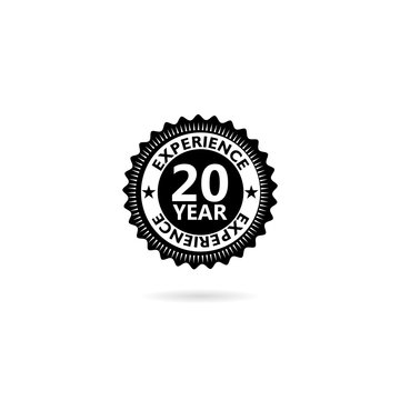 20 years experience web icon illustration isolated on white background