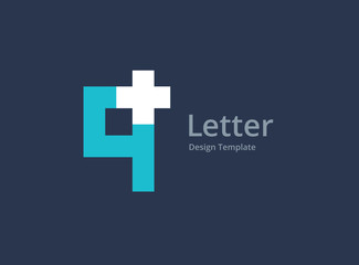 Letter Q or number 9 cross plus medical logo icon design template elements