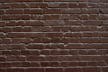 Obraz premium Painted brown color clean brick wall full background 