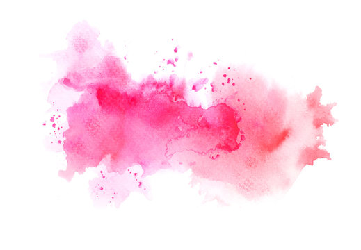 splash shades pink watercolor on paper.