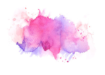 splash brush pink on paper watercolor background.