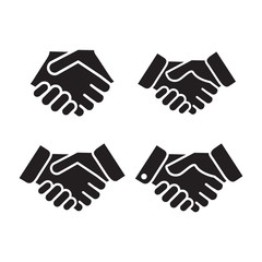 handshake icon vector design template