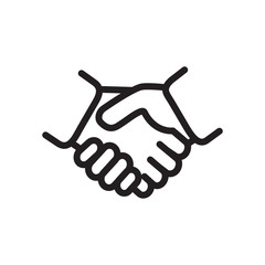 Handshake icon vector design template