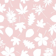 Seamless pattern autumn leaves