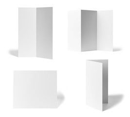 folded leaflet white blank paper template book desktop calendar