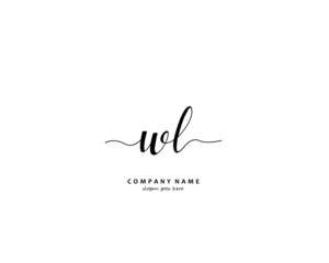 WL Initial handwriting logo vector