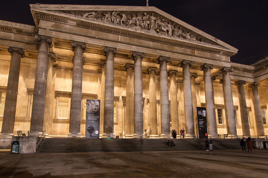 British Museum at Night, London, United Kingdom