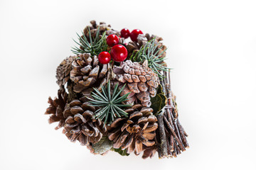 Ornament for Christmas decoration, isolated for composition