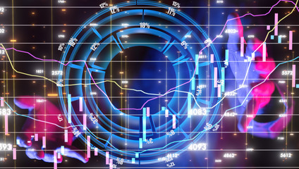 Business intelligence. Diagram, Graph, Stock Trading, Investment dashboard