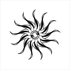 Tattoo Sun, Flame Tribal